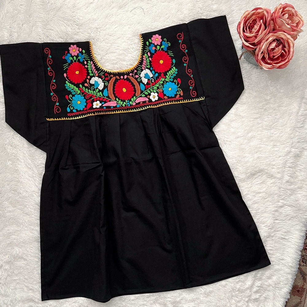 Mexican Boho Embroidered Festival Top